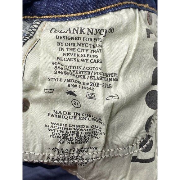 Blank NYC Womens 24 Dark Wash Retro High Distresse‎ - Picture 5 of 5